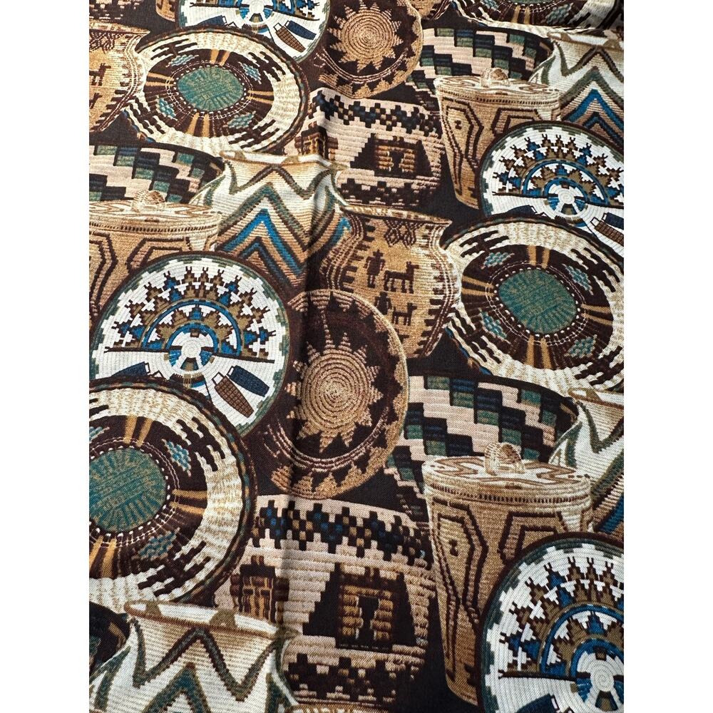 David Textiles Aztec Southwestern Art Pot Plate Baskets Woven Cotton LAST YARD +